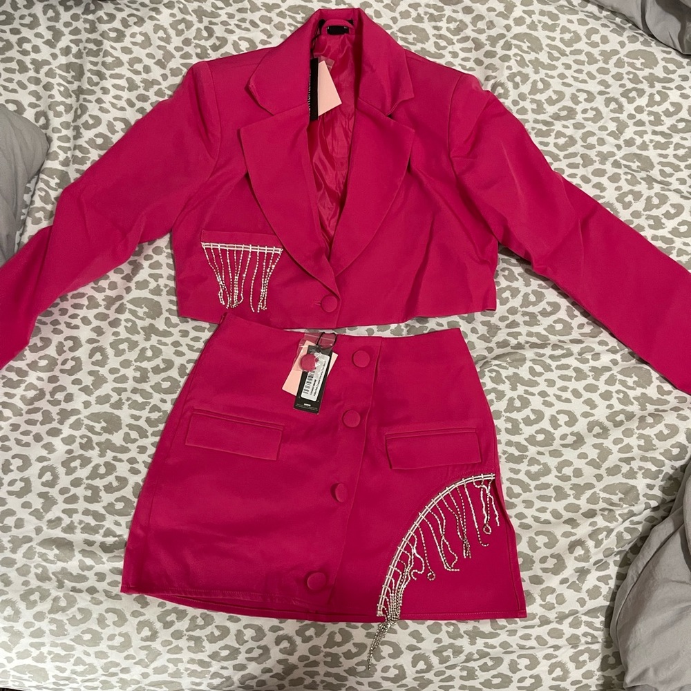 Pink Sequin Suit